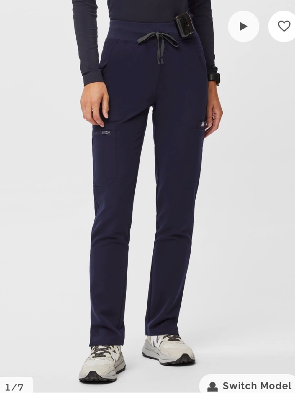 FIGS Navy Yola High Waisted